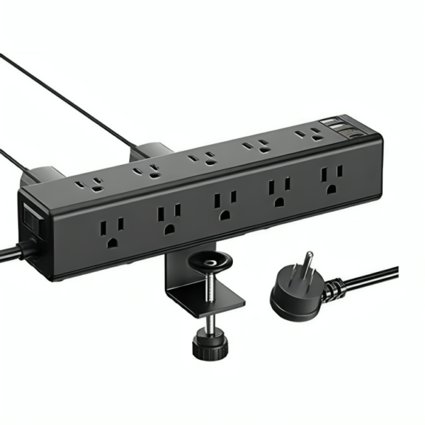 CCCEI Standing Desk Clamp Power Strip with 15 Outlets