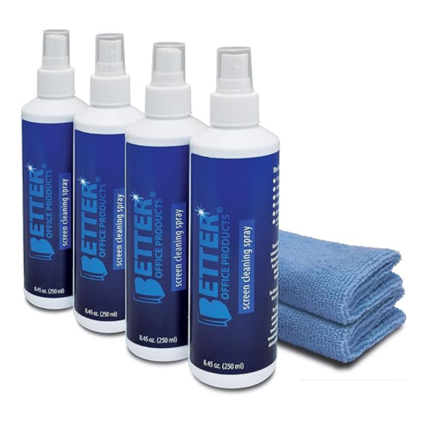 Better Office Products Screen Cleaner Spray Kit, 4 Pack